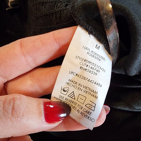 Y2K Speechless Babydoll Dress Cottage Coquette Dainty Romantic Size Medium Black - Picture 6 of 8